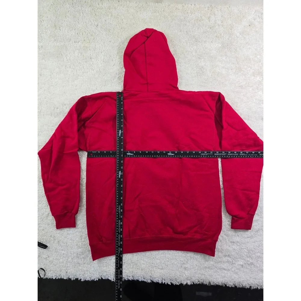 Invisible Bully Mens Red Graphic Logo Hoodie Streetwear Sweatshirt Size M